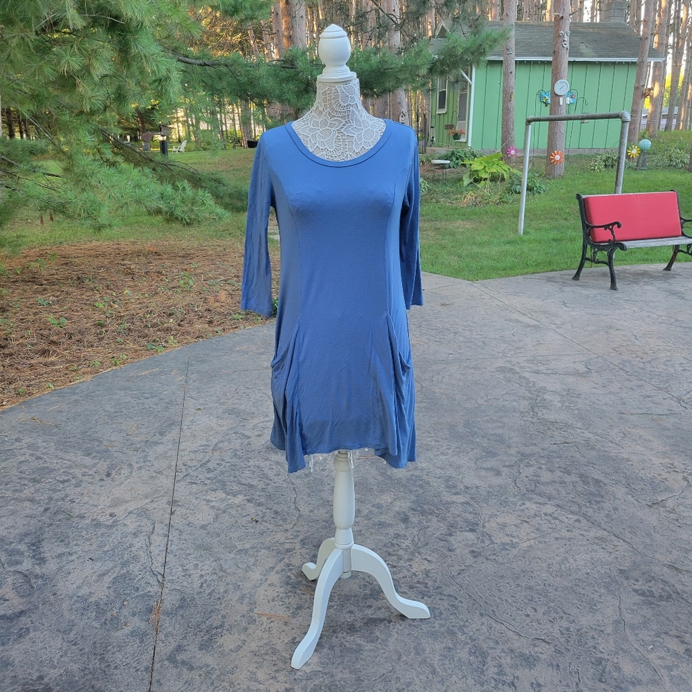 Annabelle knit dress with deep pockets.